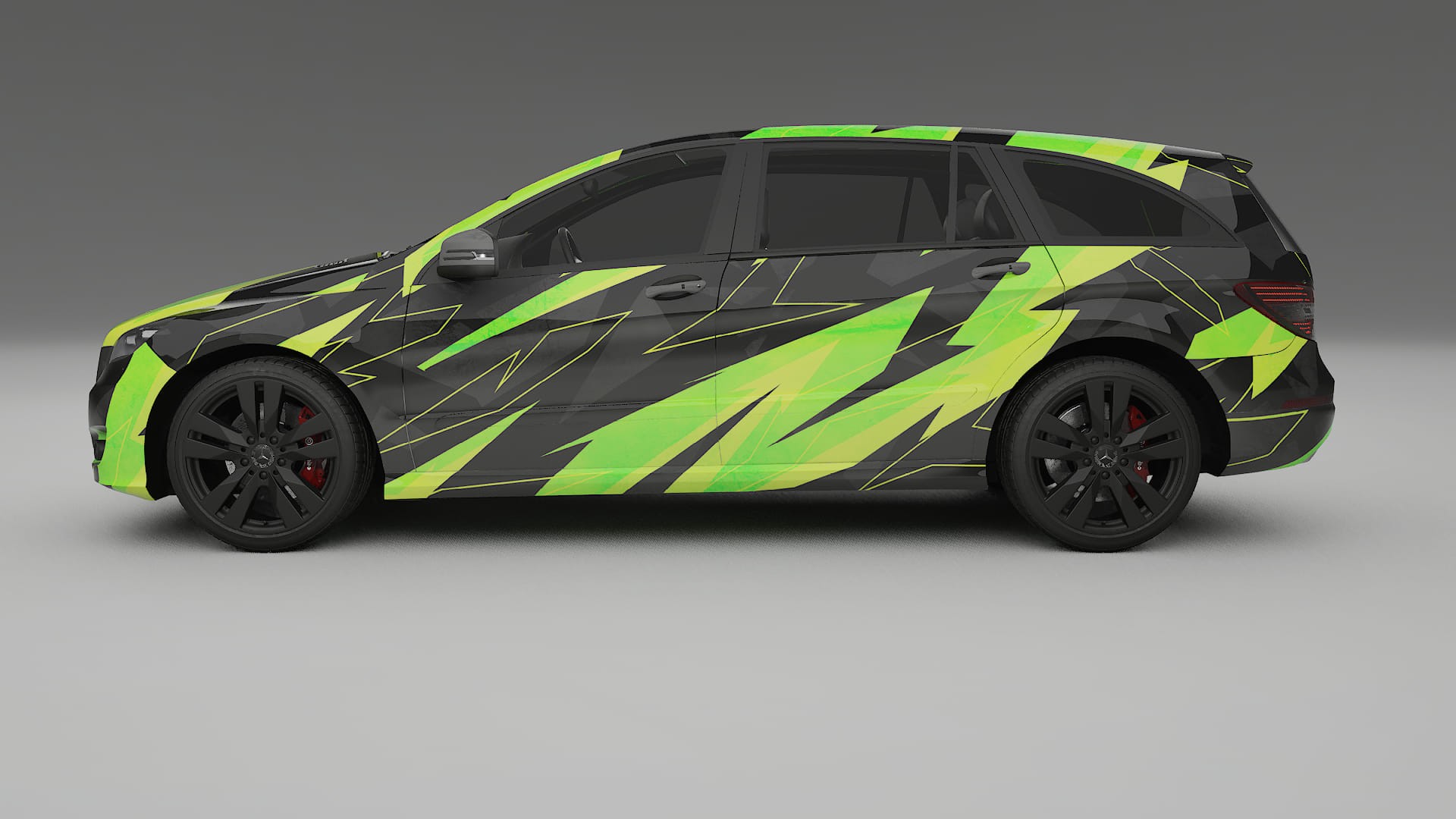 Mercedes R-class W251 facelift LCI NINJA TURTLES Designed Wrap PPF Kit – Printable Polyurethane Film