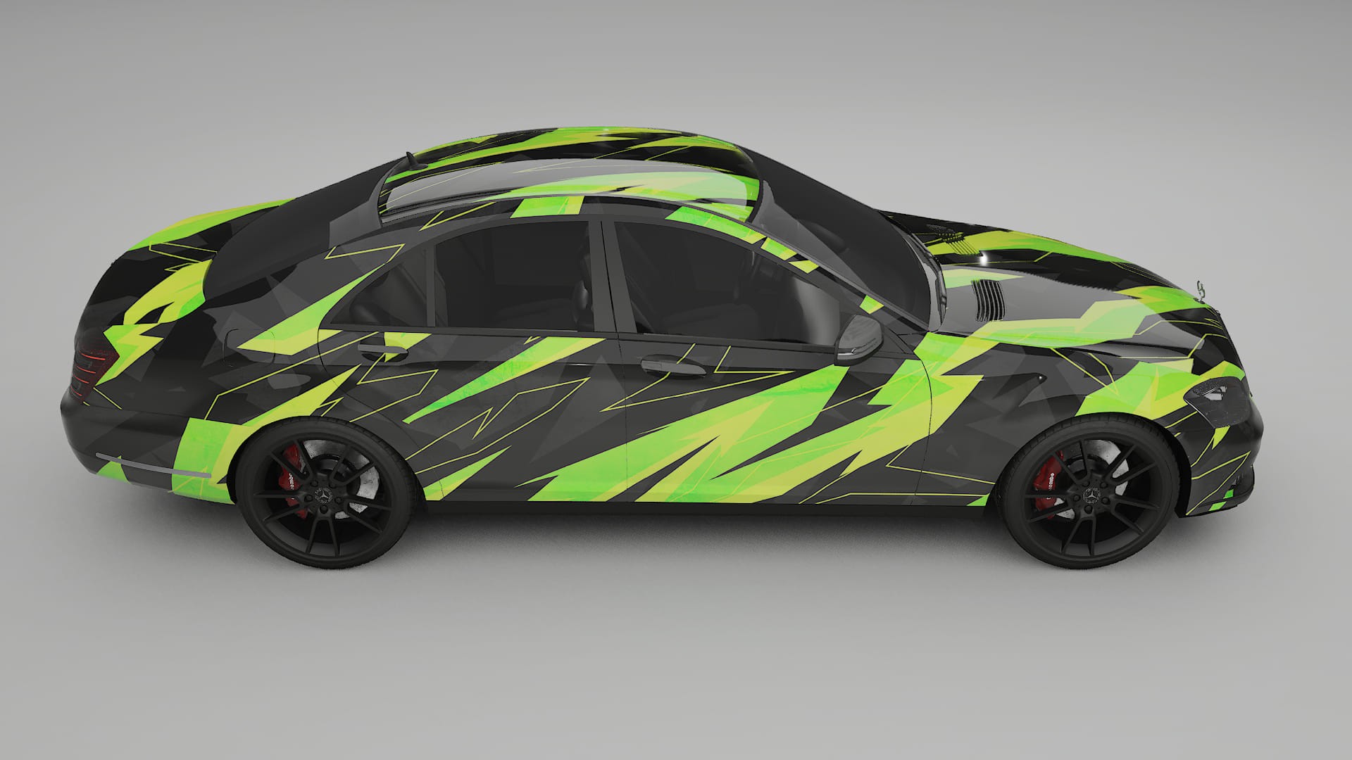 Mercedes S-class W221 facelift LCI NINJA TURTLES Designed Wrap PPF Kit – Printable Polyurethane Film