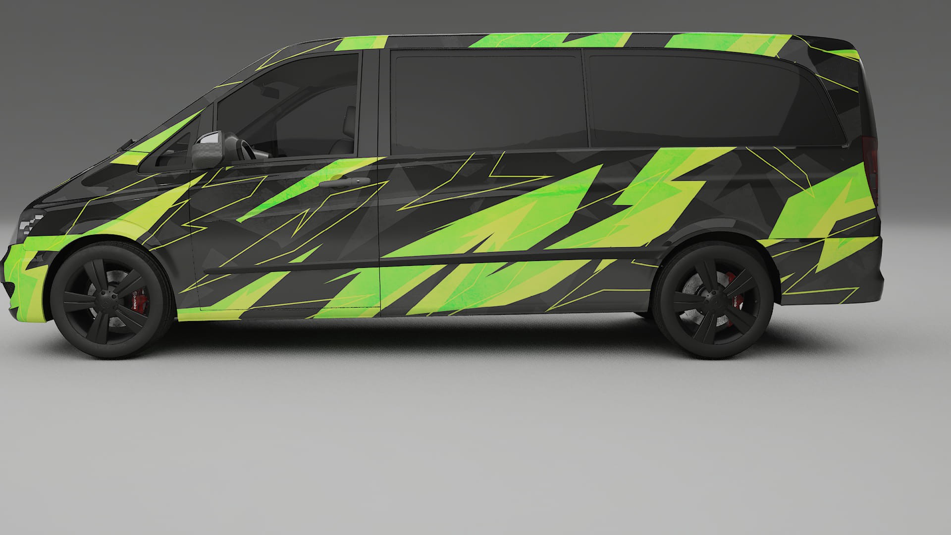 Mercedes Viano Extralong W439 Facelift LCI NINJA TURTLES Designed Wrap PPF Kit – Printable Polyurethane Film 2