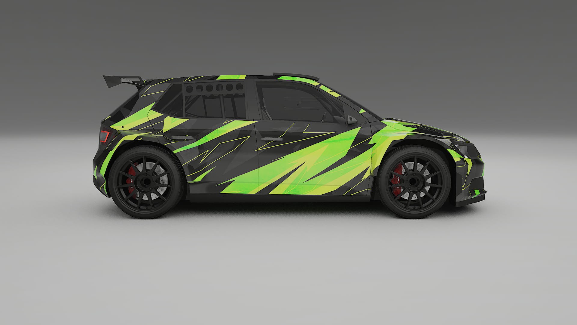 Škoda Fabia R5 6V NINJA TURTLES Designed Wrap PPF Kit – Printable Polyurethane Film