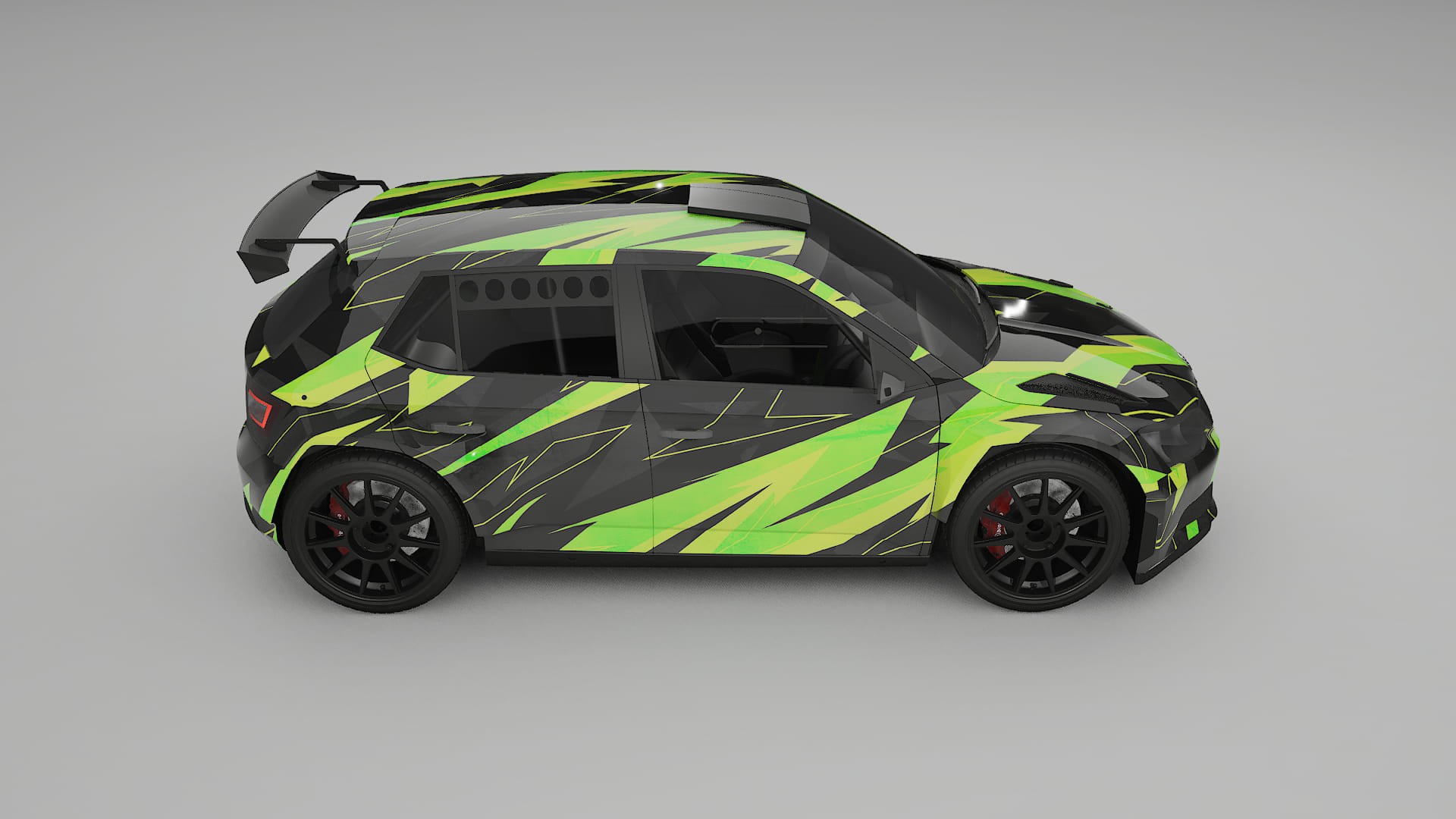 Škoda Fabia R5 6V NINJA TURTLES Designed Wrap PPF Kit – Printable Polyurethane Film
