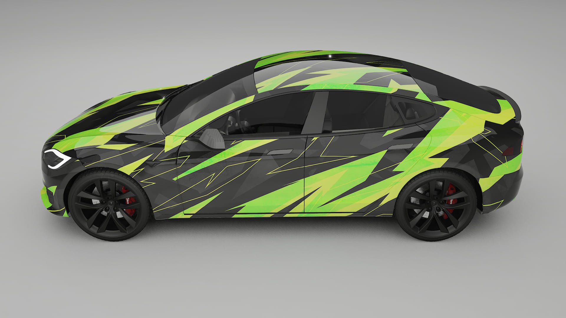 Tesla Model-S Refresh NINJA TURTLES Designed Wrap PPF Kit – Printable Polyurethane Film