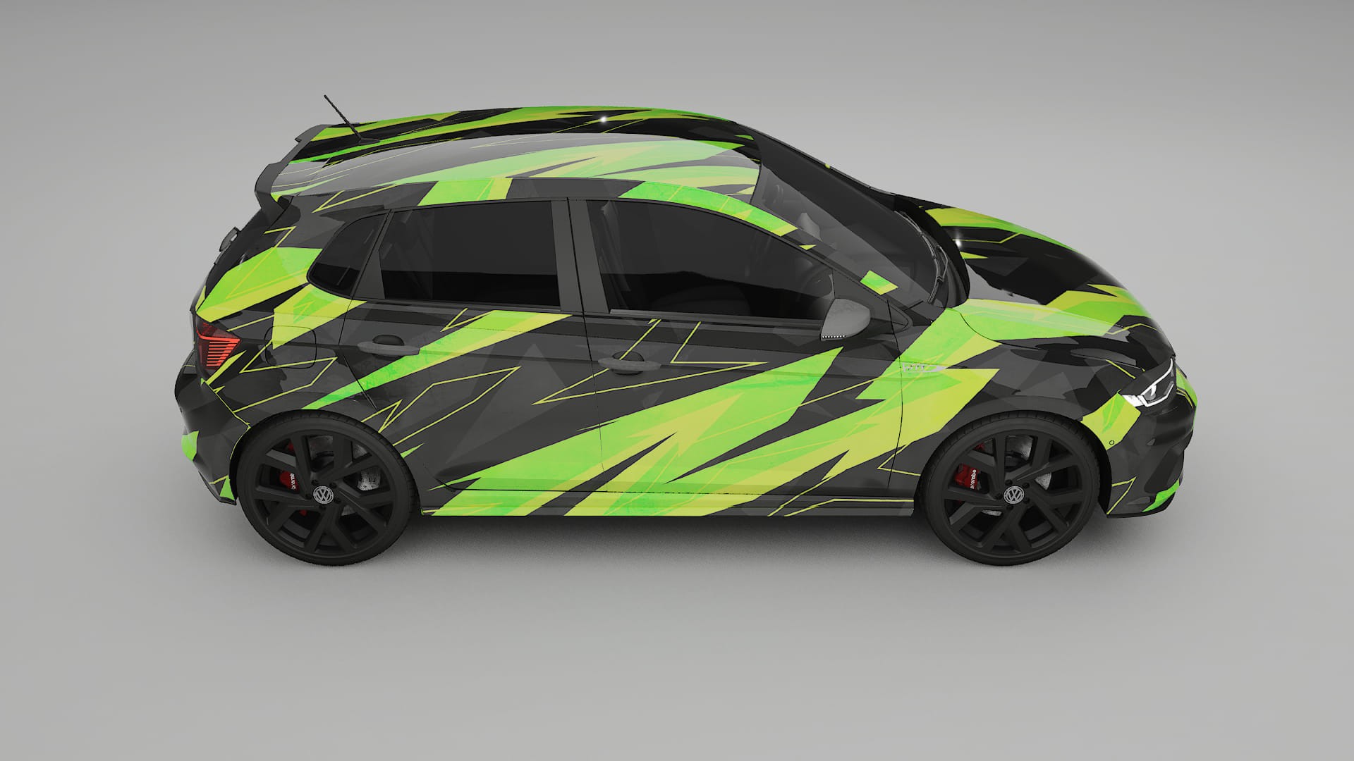 VW Polo GTI VI NINJA TURTLES Designed Wrap PPF Kit – Printable Polyurethane Film