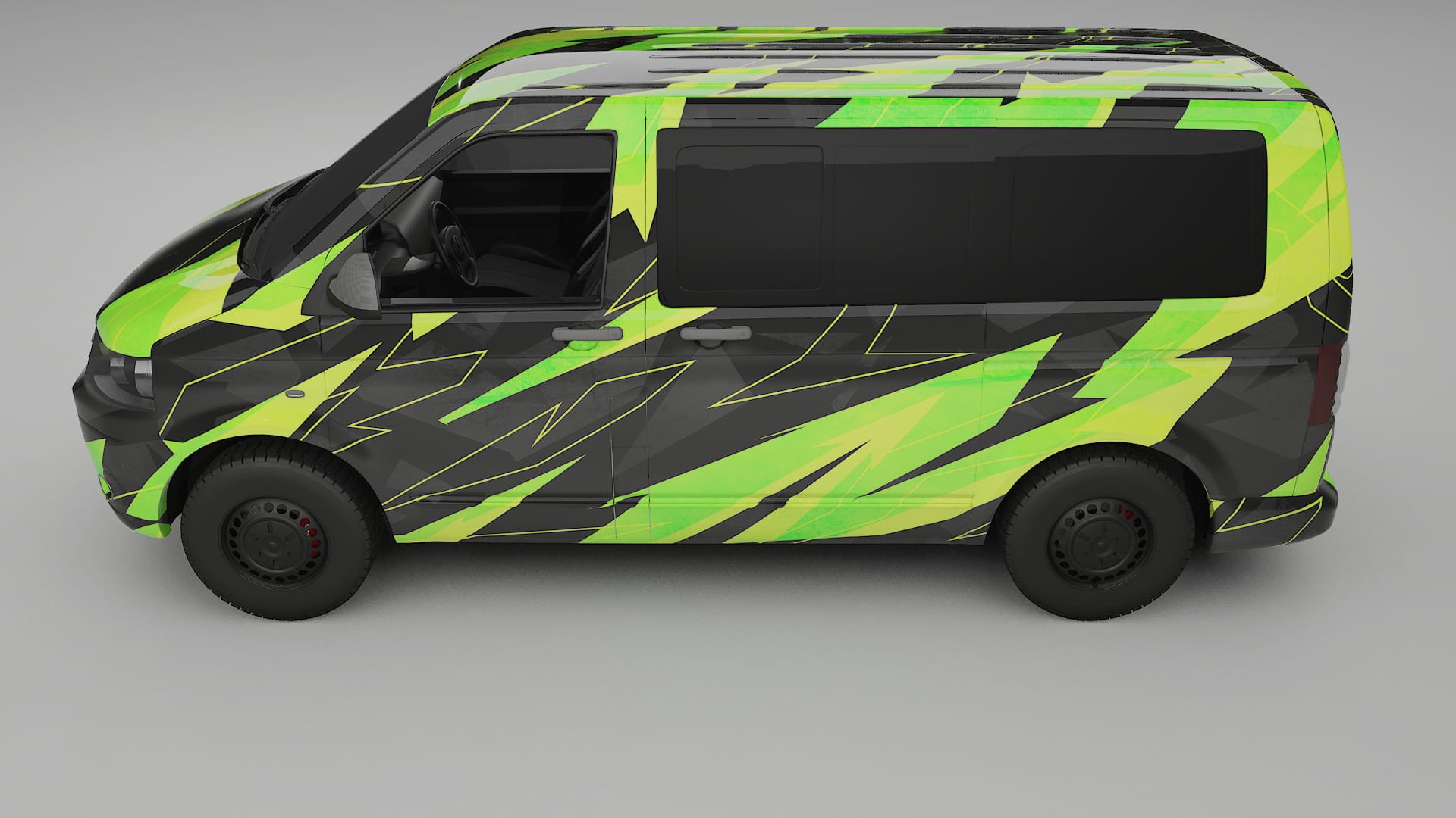 VW Transporter T5 Caravelle NINJA TURTLES Designed Wrap PPF Kit – Printable Polyurethane Film