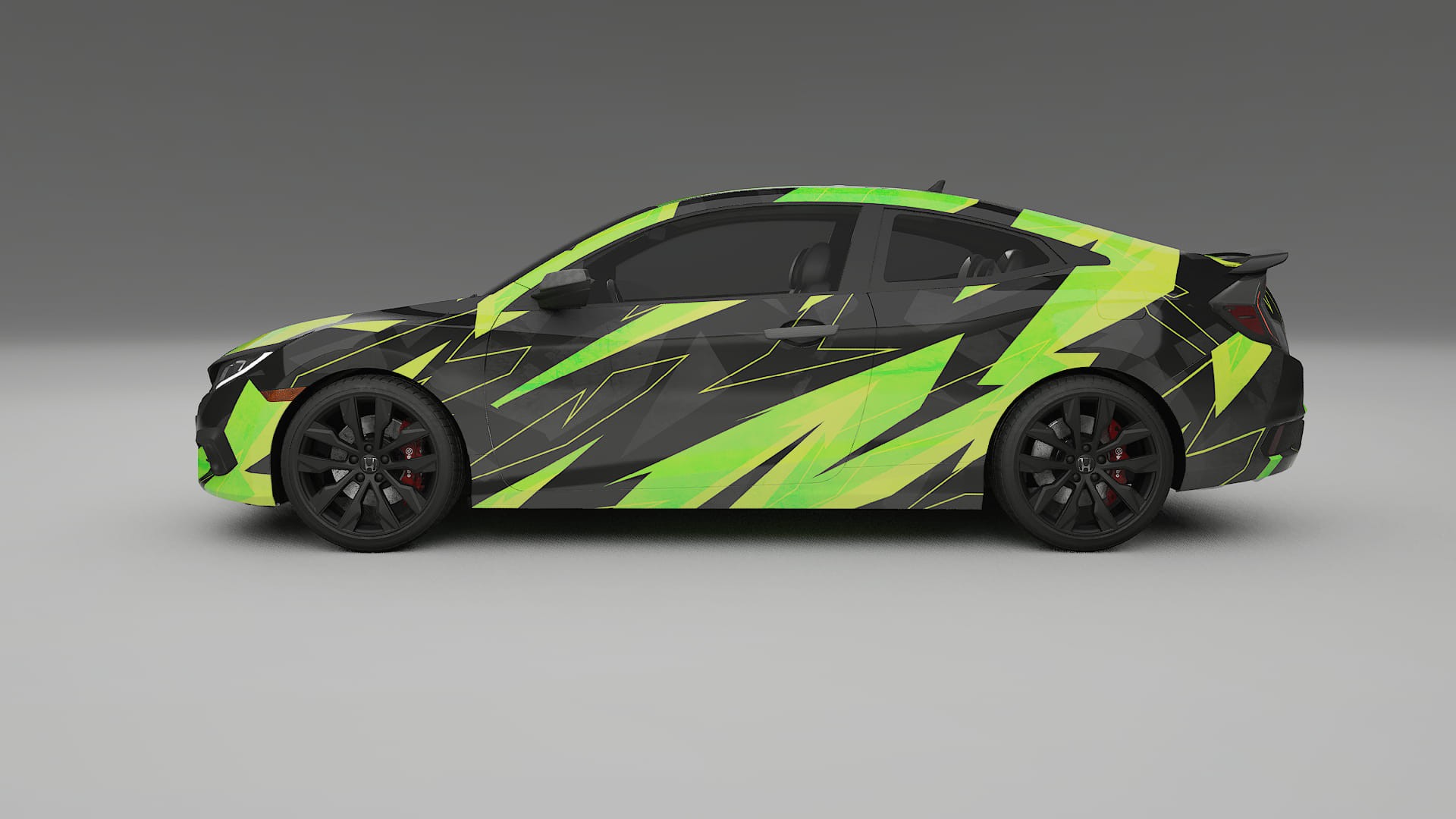 Honda Civic coupe prefacelift pre-LCI NINJA TURTLES Designed Wrap PPF Kit – Printable Polyurethane Film