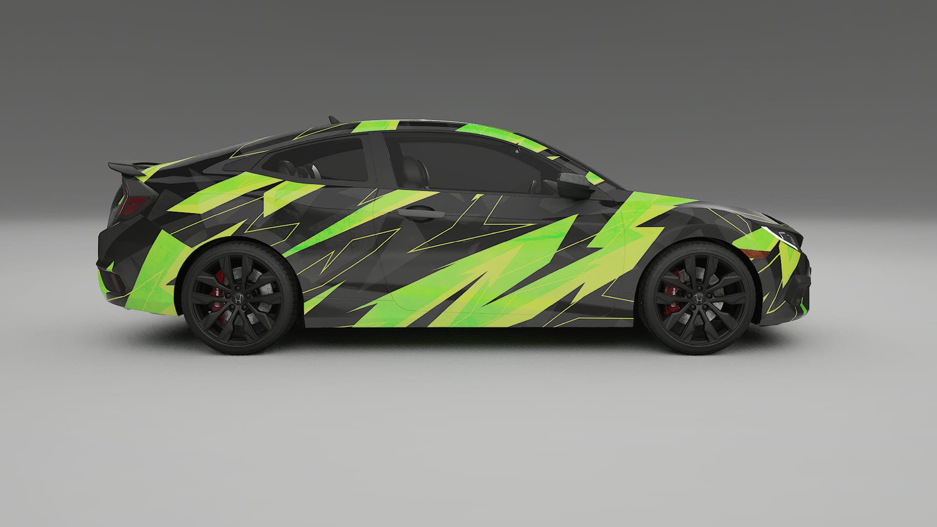 Honda Civic coupe prefacelift pre-LCI NINJA TURTLES Designed Wrap PPF Kit – Printable Polyurethane Film