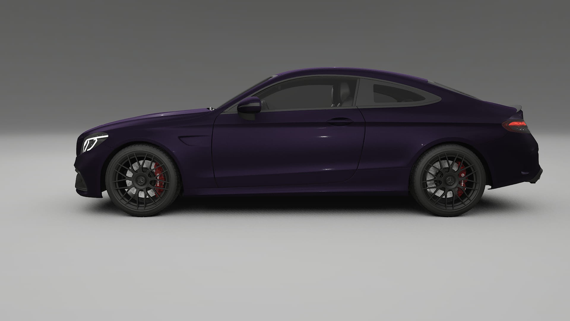 Mercedes C63 AMG W205 Coupe TPU Paint Protection Film | VIOLET Color Change PPF Full Pre-Cut Kit