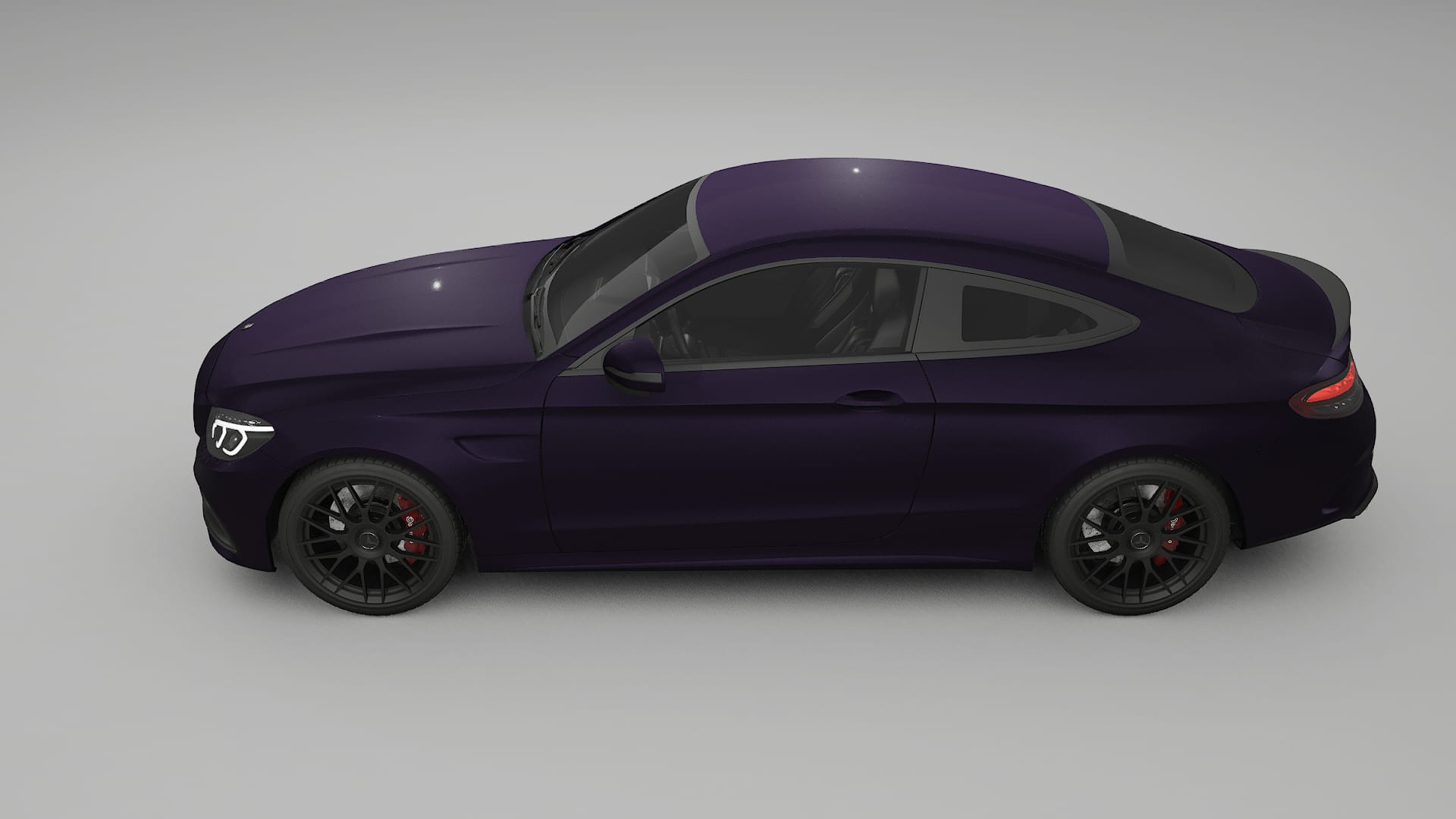 Mercedes C63 AMG W205 Coupe TPU Paint Protection Film | VIOLET Color Change PPF Full Pre-Cut Kit