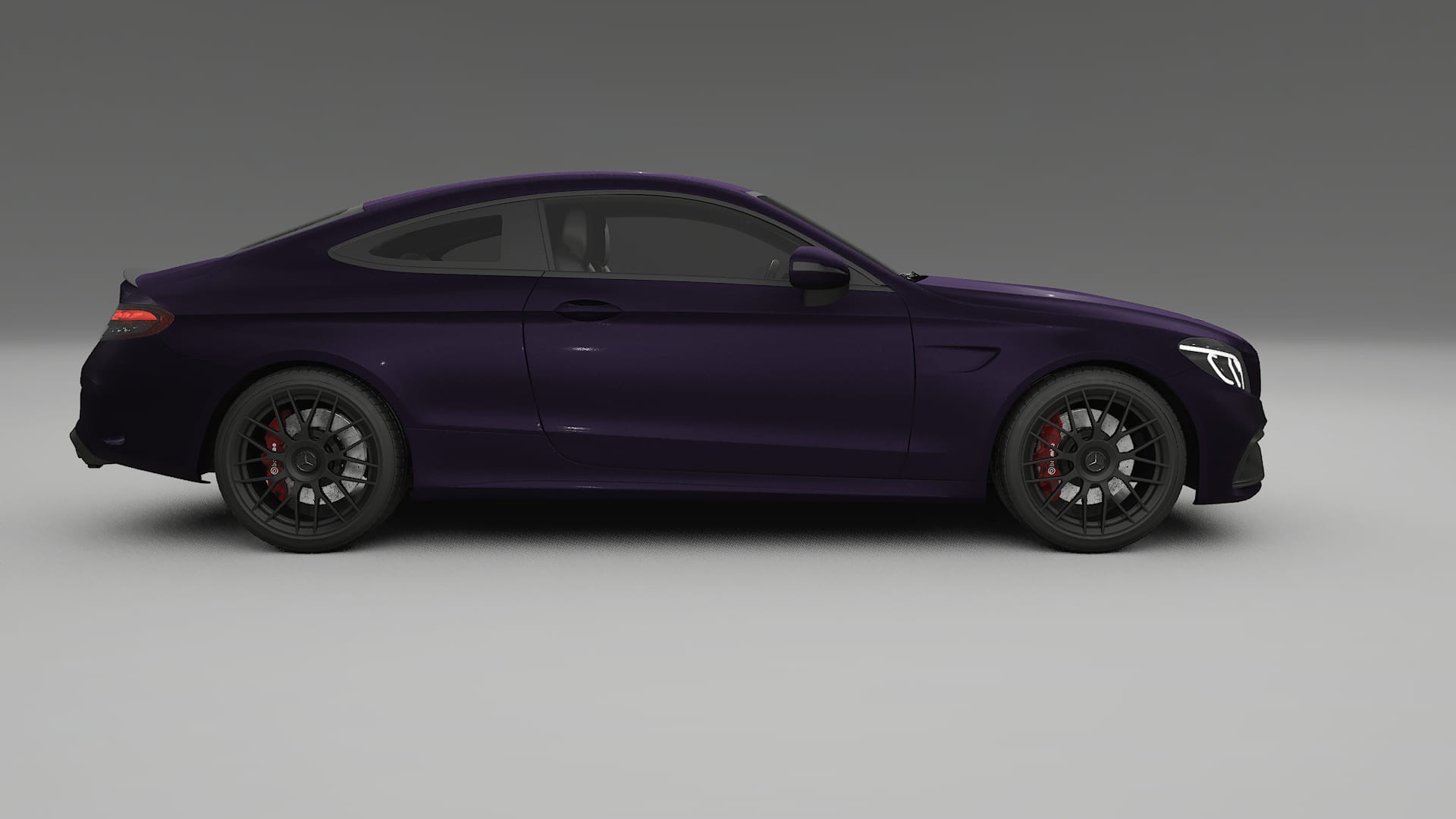 Mercedes C63 AMG W205 Coupe TPU Paint Protection Film | VIOLET Color Change PPF Full Pre-Cut Kit