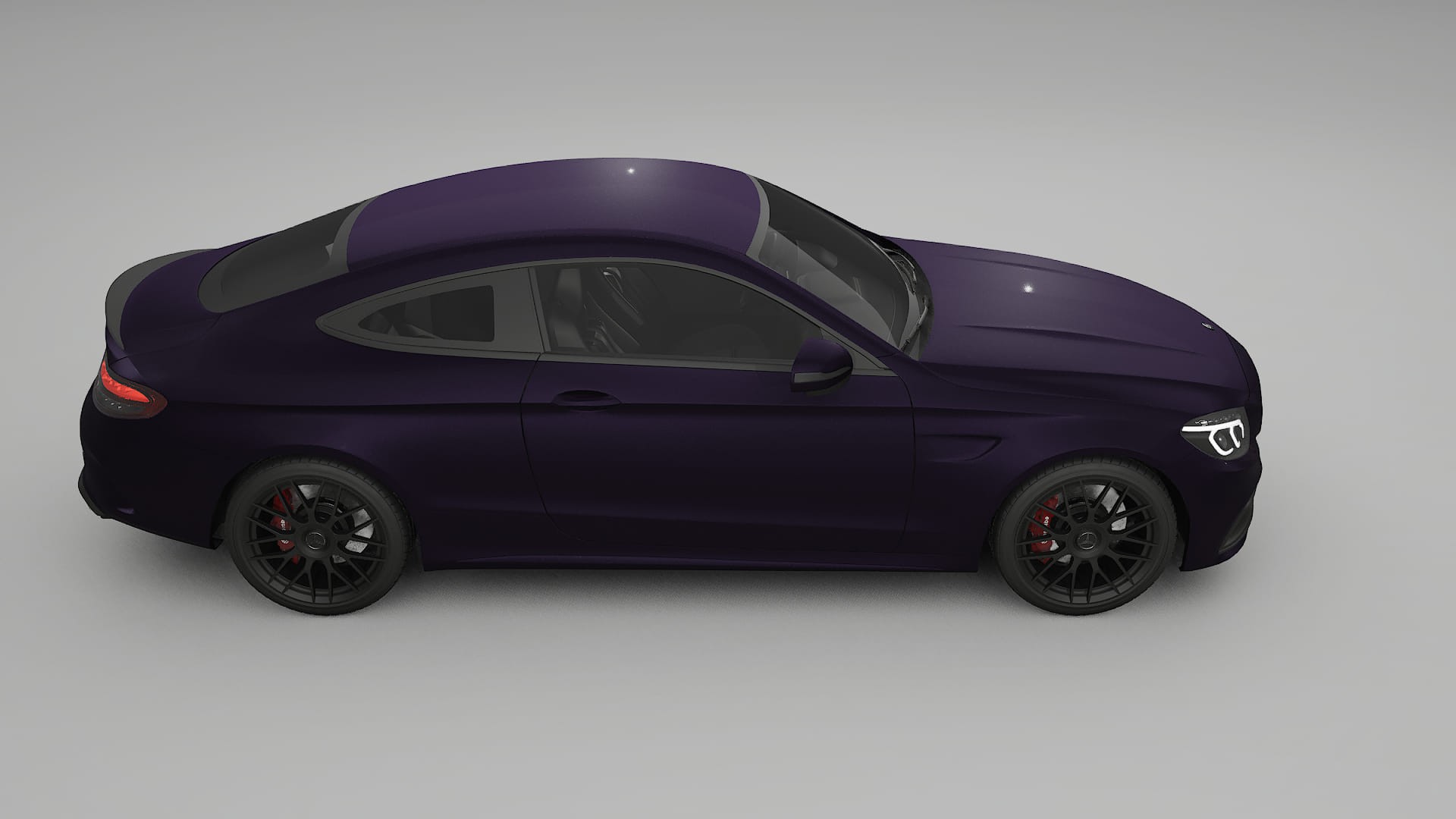 Mercedes C63 AMG W205 Coupe TPU Paint Protection Film | VIOLET Color Change PPF Full Pre-Cut Kit