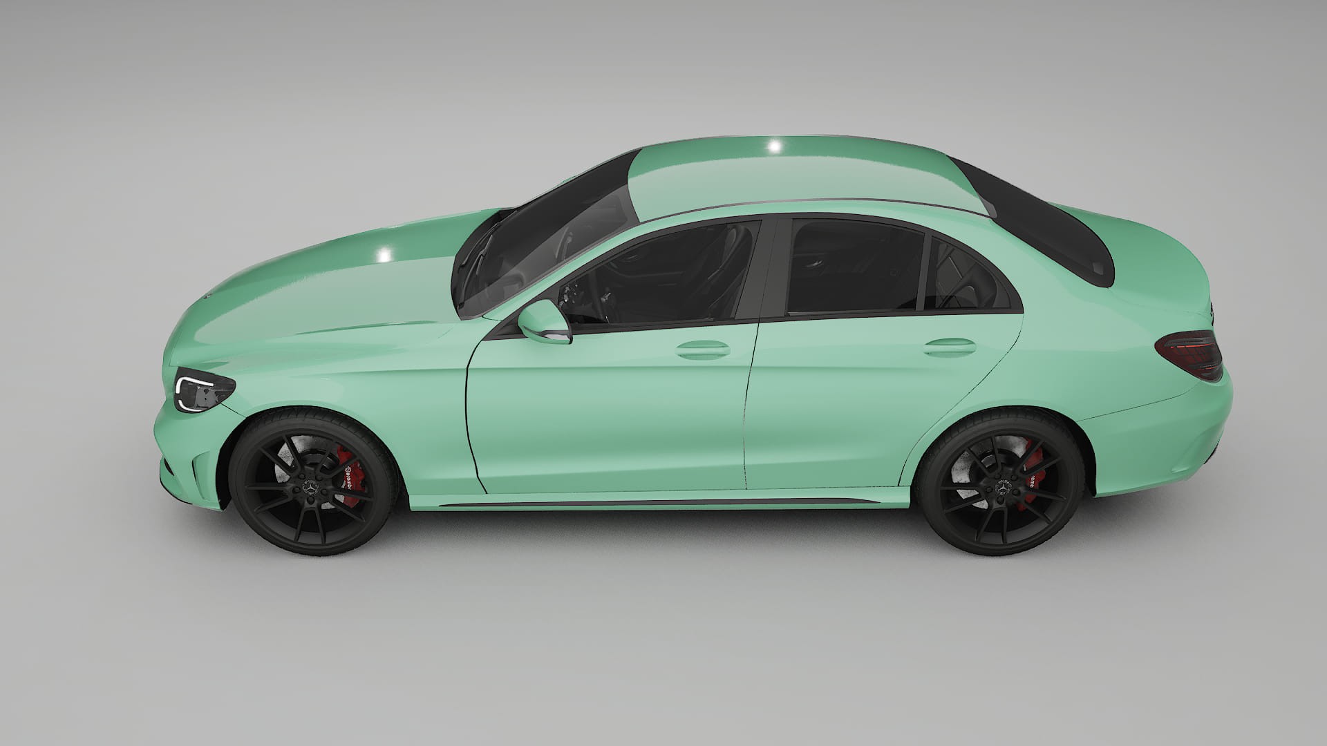 Mercedes C-Class W205 AMG sedan TPU Paint Protection Film | DUSTY Color Change PPF Full Pre-Cut Kit