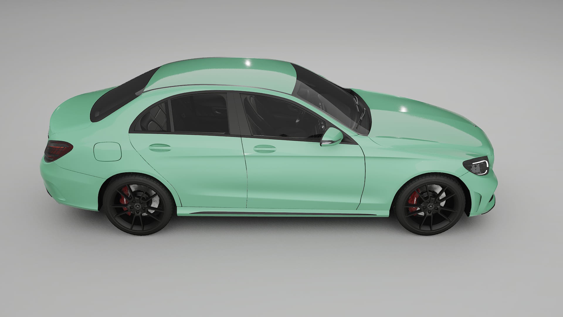 Mercedes C-Class W205 AMG sedan TPU Paint Protection Film | DUSTY Color Change PPF Full Pre-Cut Kit
