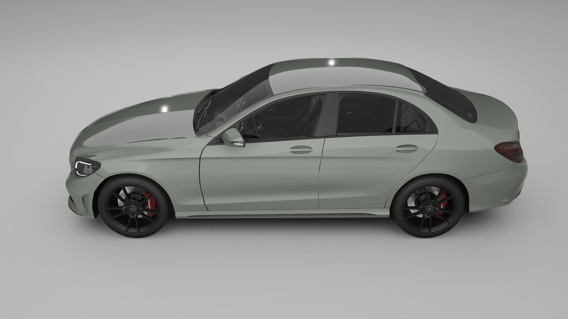 Mercedes C-Class W205 AMG sedan TPU Paint Protection Film | SLATE Color Change PPF Full Pre-Cut Kit