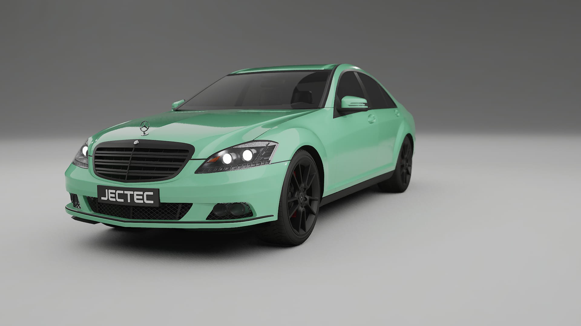 Mercedes S-class W221 facelift LCI TPU Paint Protection Film | DUSTY Color Change PPF Full Pre-Cut Kit