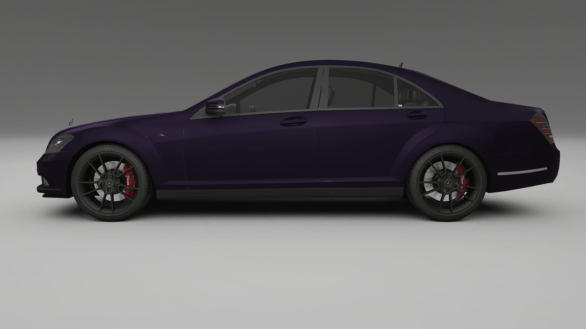 Mercedes S-class W221 facelift LCI TPU Paint Protection Film | VIOLET Color Change PPF Full Pre-Cut Kit