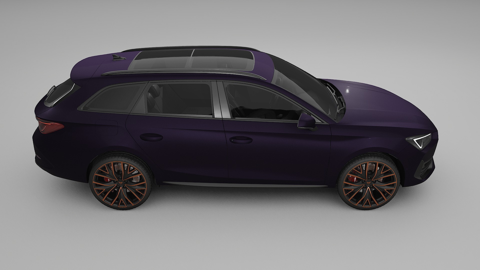 Seat Leon Cupra KL TPU Paint Protection Film | VIOLET Color Change PPF Full Pre-Cut Kit