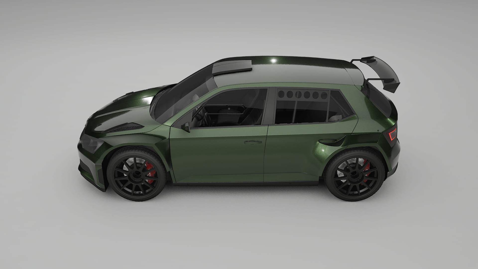 Škoda Fabia R5 6V TPU Paint Protection Film | LAGOON Color Change PPF Full Pre-Cut Kit