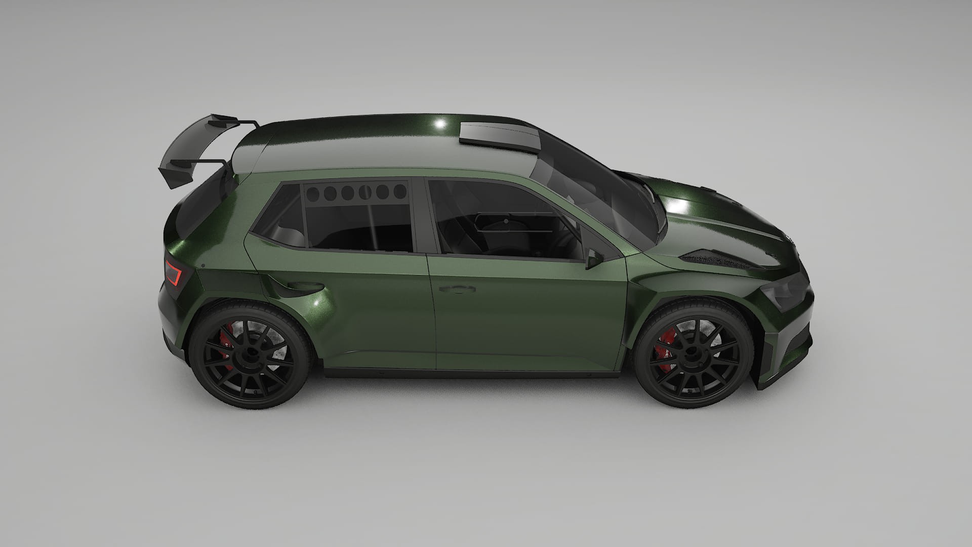 Škoda Fabia R5 6V TPU Paint Protection Film | LAGOON Color Change PPF Full Pre-Cut Kit