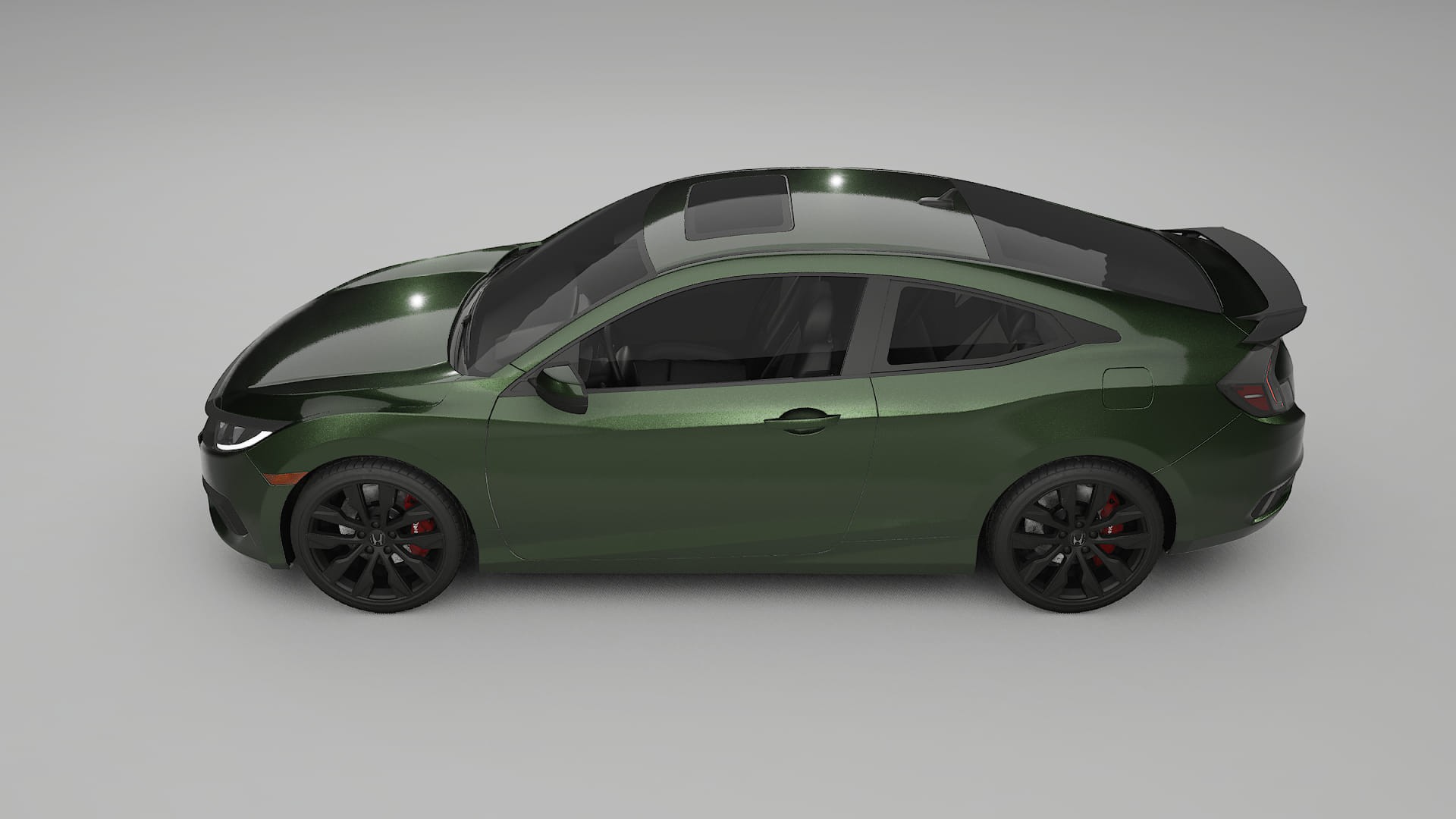 Honda Civic coupe prefacelift pre-LCI TPU Paint Protection Film | LAGOON Color Change PPF Full Pre-Cut Kit